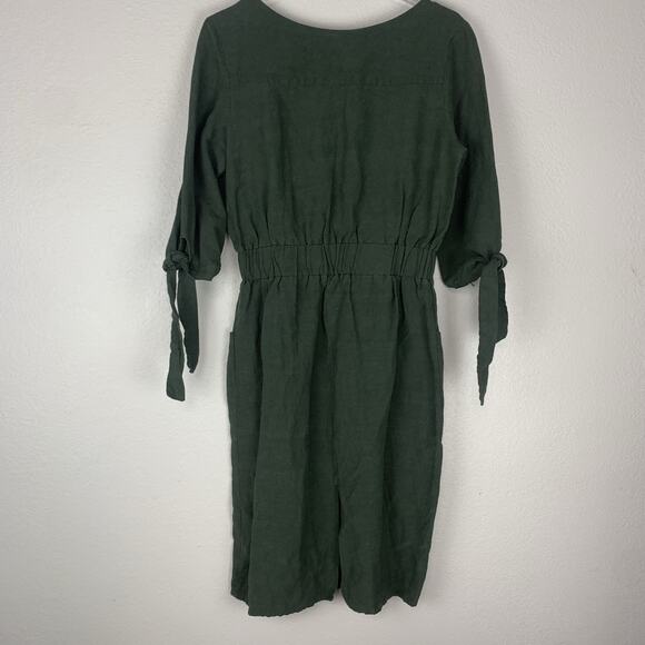 Le Lis Dress Womens Medium Minimalist Elastic Waist Tie Sleeve Preppy Classic M - Picture 3 of 9